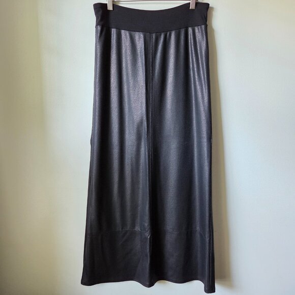EUC LIKE NEW KAREN KANE BLACK LEATHER LIKE MAXI SKIRT SIZE SMALL - Picture 1 of 16